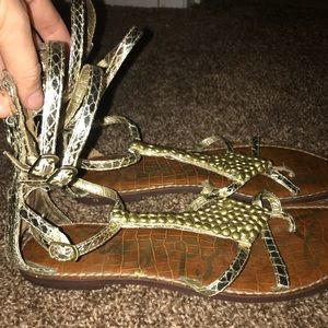 Sam Edelman gladiator sandal in gold
